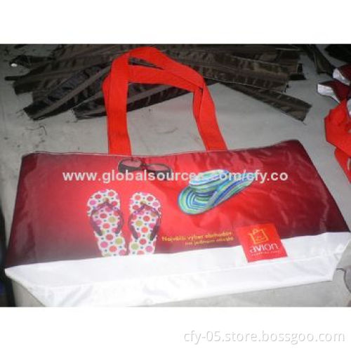 Shopping Handbag/Beach Bag with High-quality CMYK Printing
